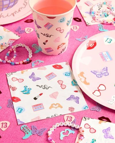 Servilletas de papel Icon Party de xo, Fetti | 3 capas, 25 piezas | Decoraciones para fiesta, despedida de soltera, cumpleaños y cena de damas - imagen 6
