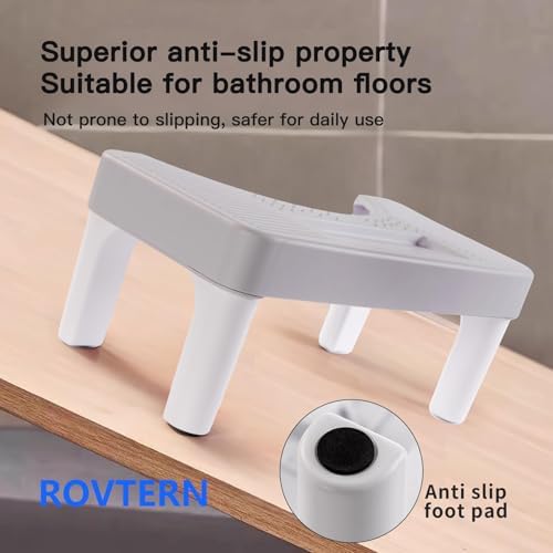 Escalón de 6.7 Pulgadas, Taburete Portátil de Plástico ROVTERN, Banquito Antideslizante para Baño - imagen 5