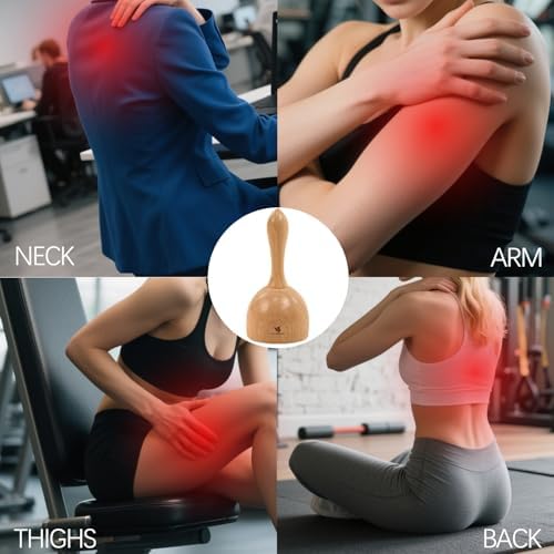 Copas de madera PYSEAN para terapia física, herramientas de masaje para moldear el cuerpo, desintoxicación linfática, reducción de grasa y alivio de - imagen 2
