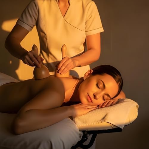 Copas de madera PYSEAN para terapia física, herramientas de masaje para moldear el cuerpo, desintoxicación linfática, reducción de grasa y alivio de - imagen 5