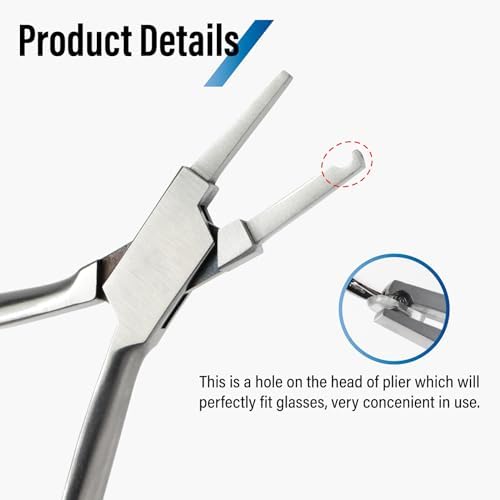 Pinzas para Armazón de Gafas Dhoptical, Pinzas para Almohadillas Nasales, Kit de Reparación de Gafas con Pinzas para Ajustar Almohadillas - imagen 3