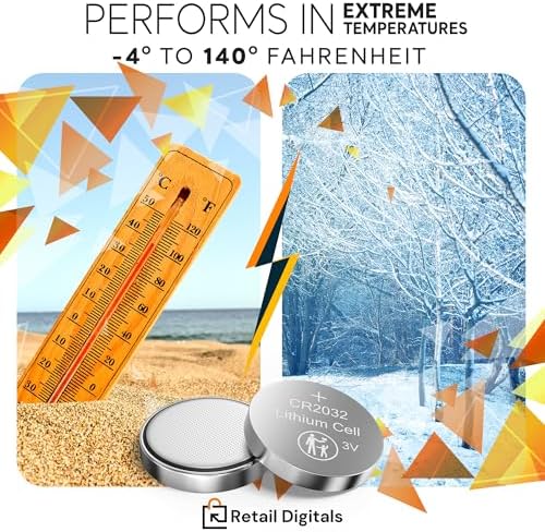 Baterías de Litio CR2032 3V Premium Retail Digitals | Paquete de 5 | A Prueba de Niños | 10 Años de Garantía | 240 mAh | Compatibles con AirTag - imagen 6