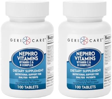 Tabletas GeriCare Nephro de Vitamina C y Complejo B, 100 piezas – Apoyo diario para la salud renal y energía, refuerzo del sistema inmunológico, - imagen 8