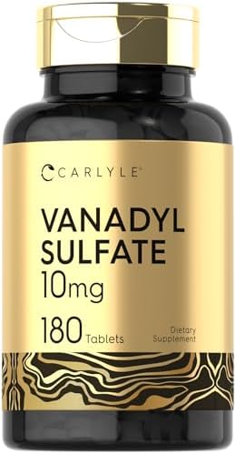 Carlyle Sulfato de Vanadio 10mg | 180 Cápsulas Vegetarianas | Con Picolinato de Cromo | Suplemento Sin Gluten y No GMO - imagen 1