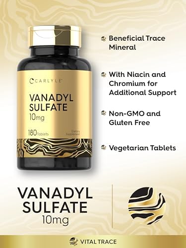 Carlyle Sulfato de Vanadio 10mg | 180 Cápsulas Vegetarianas | Con Picolinato de Cromo | Suplemento Sin Gluten y No GMO - imagen 4
