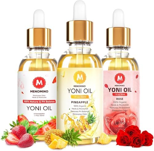 Paquete de 3 Aceites Yoni Orgánicos para Mujeres - Equilibrio de pH - Desodorante Femenino - Hidratante Vaginal - Elimina Olores con Aceite Esencial - imagen 1