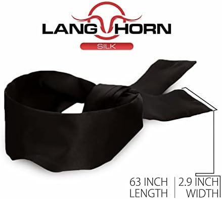 Máscara de Seda Satinada Lang - 2 Piezas, Antifaz para Dormir Suave, Regalo de San Valentín, 155 cm / 62” (2 Piezas Negras) - imagen 3