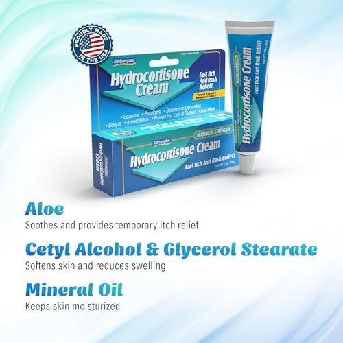Crema de Hidrocortisona Natureplex 1% 1.0 Oz (Paquete de 4) Alivio Máximo para Picazón, Urticaria, Erupciones, Eczema, Psoriasis y Picaduras de - imagen 3