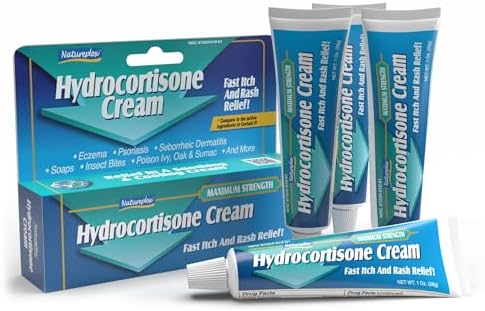 Crema de Hidrocortisona Natureplex 1% 1.0 Oz (Paquete de 4) Alivio Máximo para Picazón, Urticaria, Erupciones, Eczema, Psoriasis y Picaduras de - imagen 8