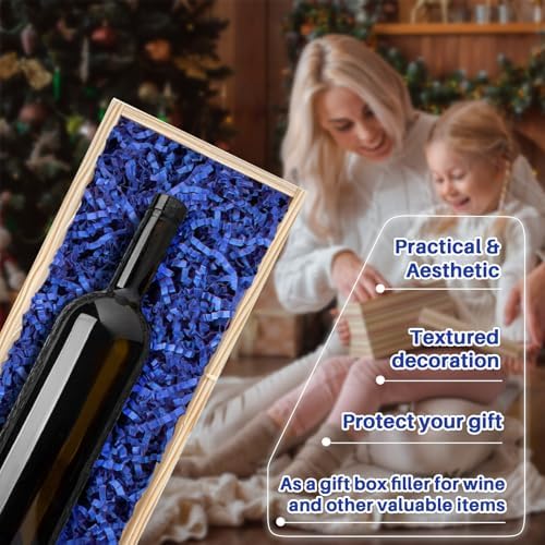 Sukh Papel Cortado en Rizos - Relleno de Confeti para Cestas Decorativas en Pascua, Acción de Gracias, Halloween, Bodas y Cumpleaños 5OZ Azul - imagen 7