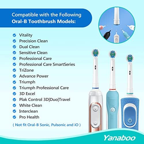 Paquete de 8 Cabezas de Cepillo de Dientes Reemplazables Compatibles con la Mayoría de los Cepillos Eléctricos Braun Oral-B Vitality Professional - imagen 3