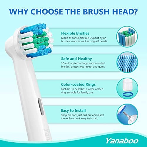 Paquete de 8 Cabezas de Cepillo de Dientes Reemplazables Compatibles con la Mayoría de los Cepillos Eléctricos Braun Oral-B Vitality Professional - imagen 4