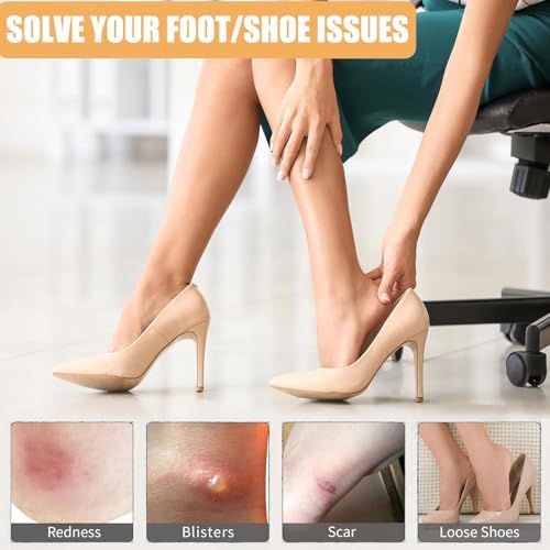 6 Pares de Plantillas para Tacones - Protectores para Ampollas, Fricción y Dolor - Antideslizantes para Ajustar Zapatos Grandes y Sueltos - imagen 2