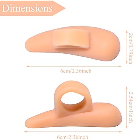 Nuanchu 12 Pairs de Almohadillas para Dedo en Martillo, Corrector y Separadores de Gel para Alivio del Dolor en Mujeres y Hombres (Durazno, Blanco) - imagen 3