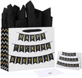 Set de Bolsa de Regalo Grande Qirrmiy de 13 Blanca con Tarjeta de Felicitación y Papel de Seda (Feliz Cumpleaños Fu*king) para Fiestas de Cumpleaños - imagen 1