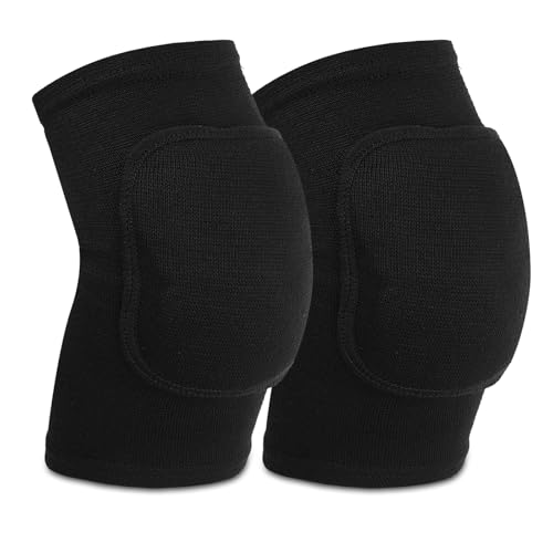 Par de Almohadillas para Brazos, Protectores de Codo con Espuma Acolchada Transpirable, Faja de Compresión para Volleyball, Baloncesto y Tenis (Negro) - imagen 1