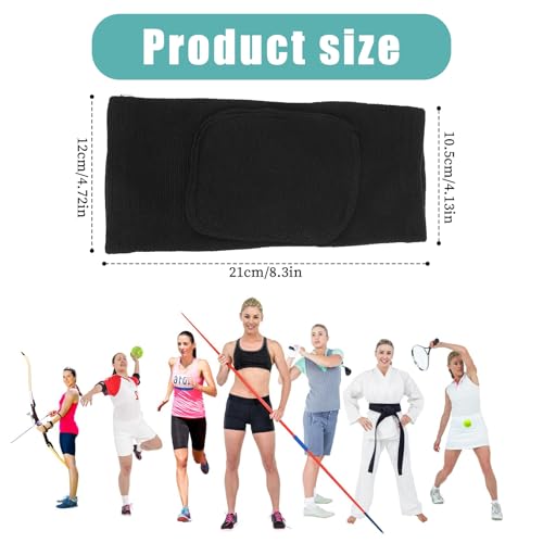 Par de Almohadillas para Brazos, Protectores de Codo con Espuma Acolchada Transpirable, Faja de Compresión para Volleyball, Baloncesto y Tenis (Negro) - imagen 2