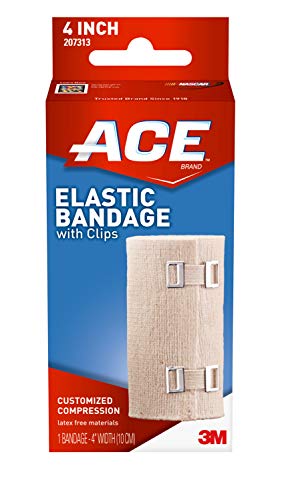 Venda el vendaje elástico ACE de 4 pulgadas con clips, color beige, ideal para piernas, hombros y más, 1 unidad. - imagen 6