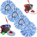 Paquete de 4 Cabezas de Repuesto para Mopas, Cabeza de Reemplazo para Sistema de 2 Tanques, Microfibra Lavable, Ideal para Limpiar Pisos Duros - imagen 1
