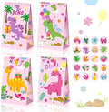 Bolsas de Fiesta de Dinosaurios Pajean - 24 Piezas, Bolsas de Dulces con Stickers, Regalos para Niñas, Decoraciones de Cumpleaños de Dinosaurios - imagen 1