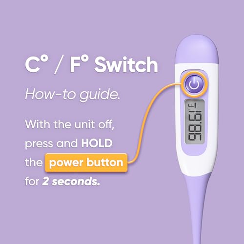 Termómetro Basal Digital Wondfo para Mujeres – Termómetro BBT para Seguimiento de Ovulación y Embarazo – Alta Precisión, Pantalla LCD y Resistente al - imagen 2