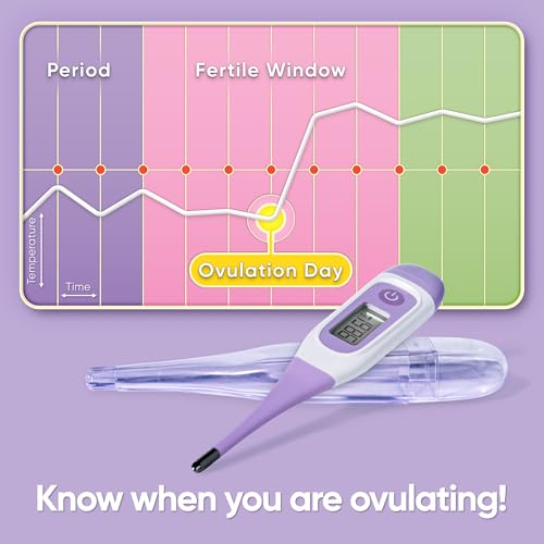 Termómetro Basal Digital Wondfo para Mujeres – Termómetro BBT para Seguimiento de Ovulación y Embarazo – Alta Precisión, Pantalla LCD y Resistente al - imagen 6