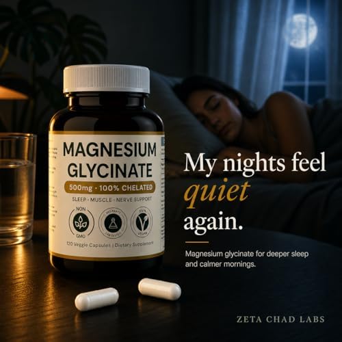 Glicinato de Magnesio - 500mg, 120 Cápsulas, Suministro para 4 Meses, Apoya el Alivio del Estrés, Sueño, Salud del Corazón, Nervios, Músculos, - imagen 2