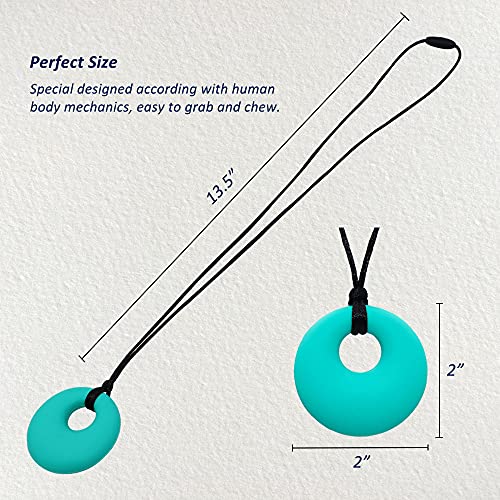 Collares Masticables para Niños Sensoriales, Paquete de 4 Collares de Silicón para Niños y Niñas con Autismo, TDAH y Ansiedad, Juguetes Masticables - imagen 3