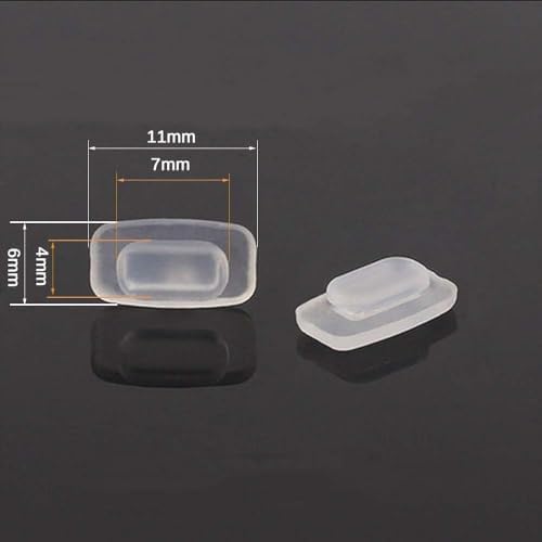 Almohadillas de nariz para gafas BEHLINE, 5 pares de piezas de repuesto de silicona suave, antideslizantes, 11mm, cuadradas, para gafas y gafas de sol - imagen 2