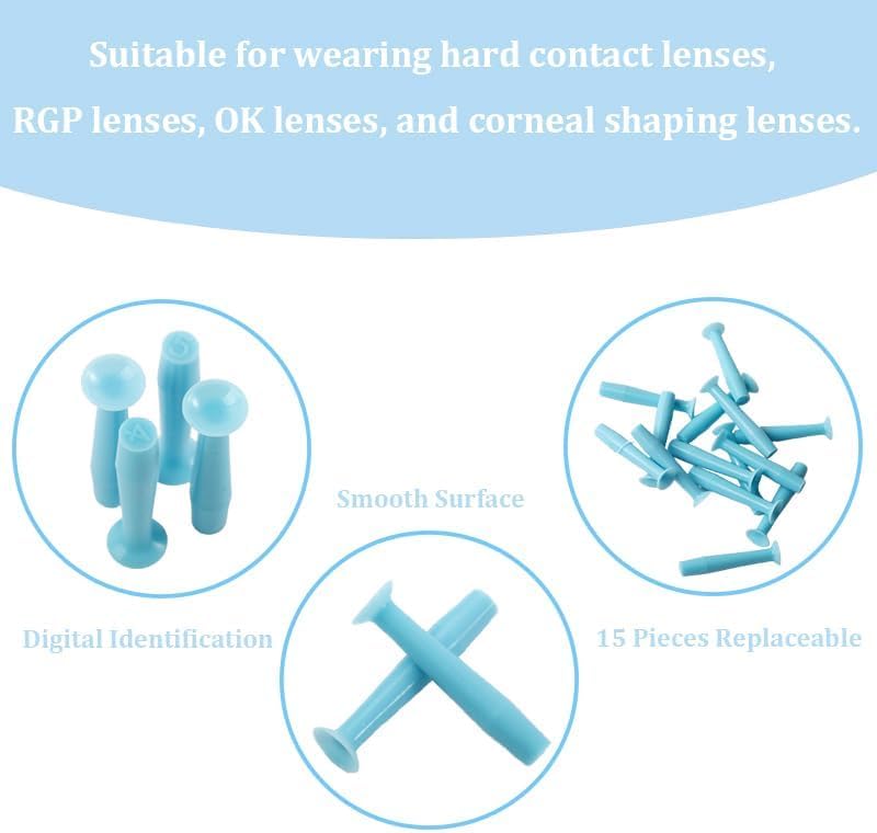 Juego de 15 Piezas de Herramientas para Remover Lentes de Contacto, Extractor de Lentes Esclerales y Ventosas para Inserción - imagen 3