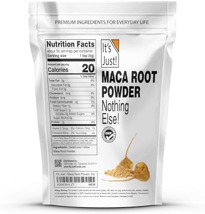 It's Just! - Polvo de Raíz de Maca Amarilla, Producto de Perú, Superalimento Natural Crudo, Gelatinizado para Fácil Digestión, Apoya Inmunidad y - imagen 2