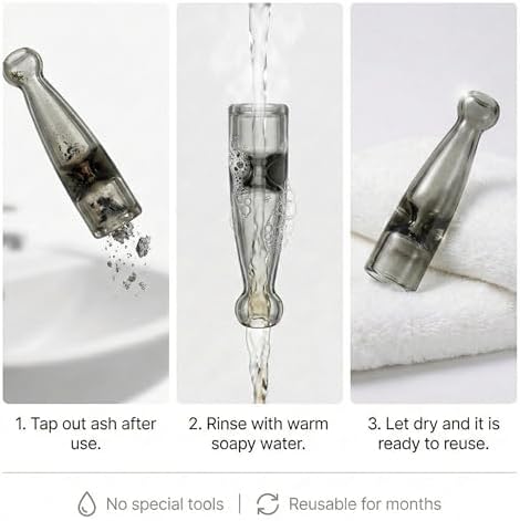 Soporte de Cigarrillos de Vidrio – Boquilla de Borosilicato Compacta, Diseño Portátil, Compatible con Cigarrillos de Tamaño Estándar, Fácil de Limpiar - imagen 5