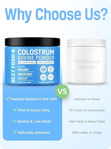 Polvo de Calostro Bovino para Hombres y Mujeres, Fuente de IgG e IgA, Calostro Puro Alimentado con Pasto para Salud Digestiva, Soporte Inmunológico, - imagen 8