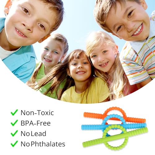 Juguetes de Masticar Sensoriales para Niños, Adolescentes y Adultos, Paquete de 3 Tubos para Autismo, TDAH y Necesidades Orales Especiales - imagen 5