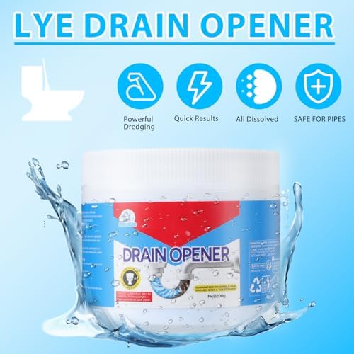 Abridor de Drenaje BELL BIRD Crystal Lye, Limpiador de Drenaje, Agente Desatascador para Lavabos y Duchas (260g/9.2oz) - imagen 3