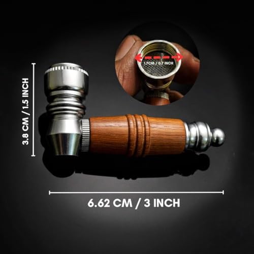 Set de 2 Pipas de Madera para Tabaco – Pipas de Grano de Madera Premium de 3 Pulgadas con Limpiador, Kit de Accesorios para Fumar y Regalar - imagen 6