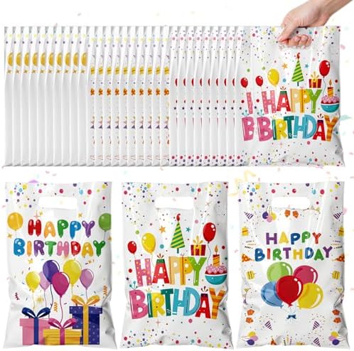 Bolsas de Regalo TESKEUP para Fiesta de Cumpleaños - Paquete de 30 Bolsas para Dulces, Galletas y Snacks, Suministros para Fiesta y Regalos de Eventos - imagen 1