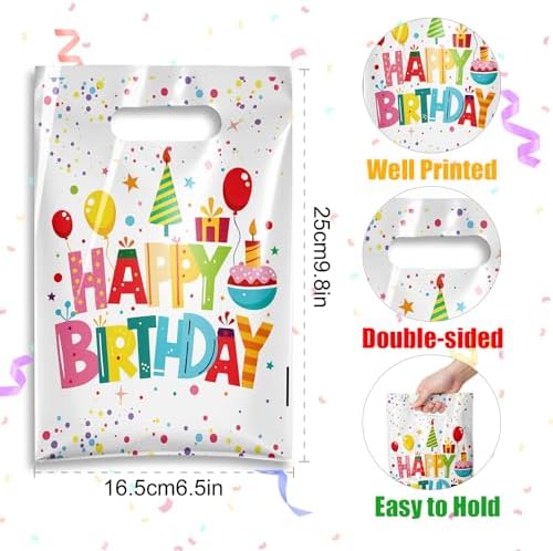 Bolsas de Regalo TESKEUP para Fiesta de Cumpleaños - Paquete de 30 Bolsas para Dulces, Galletas y Snacks, Suministros para Fiesta y Regalos de Eventos - imagen 2