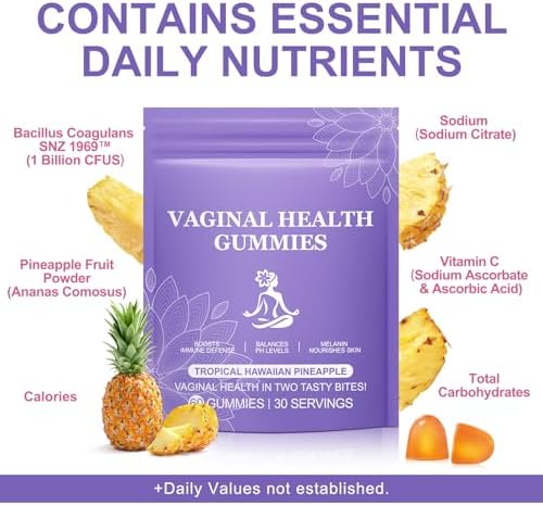 Gomitas Premium para el Equilibrio Femenino, Probióticos Vaginales Vitales, Sabor Piña, Salud Digestiva, Inmunidad y Bienestar para Mujeres de Todas - imagen 2