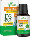 Gotas Líquidas de Vitamina D3 para Bebés Carlyle | 400 IU | 9.2 mL (Suministro para 1 Año - 365 Porciones) | Vegetariano, No OGM y Sin Gluten de Lil' - imagen 1