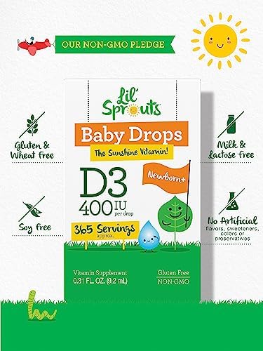 Gotas Líquidas de Vitamina D3 para Bebés Carlyle | 400 IU | 9.2 mL (Suministro para 1 Año - 365 Porciones) | Vegetariano, No OGM y Sin Gluten de Lil' - imagen 4