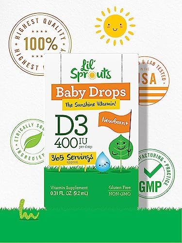 Gotas Líquidas de Vitamina D3 para Bebés Carlyle | 400 IU | 9.2 mL (Suministro para 1 Año - 365 Porciones) | Vegetariano, No OGM y Sin Gluten de Lil' - imagen 5