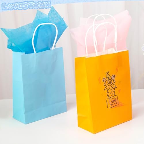 Bolsas de Regalo LovesTown 18 Piezas con Papel de Seda, 5.5 x 2.75 x 7.8 Pulgadas, 6 Colores para Fiestas, Cumpleaños y Bodas - imagen 6