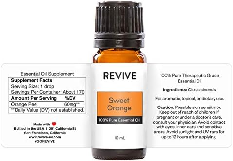 Aceite Esencial de Naranja Dulce de Revive Essential Oils - 100% Puro, Grado Terapéutico, Ideal para Difusor, Humidificador, Masaje y Cuidado de Piel - imagen 2