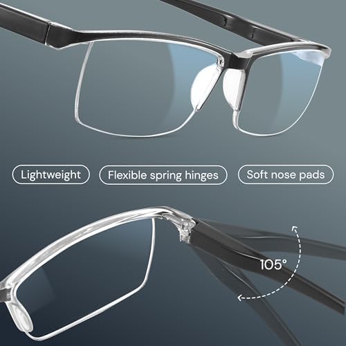 Gafas de Lectura Gaoye 2.0 para Hombre - Lentes Resistentes con Filtro de Luz Azul - Ajuste Cómodo con Montura TR90 - imagen 5