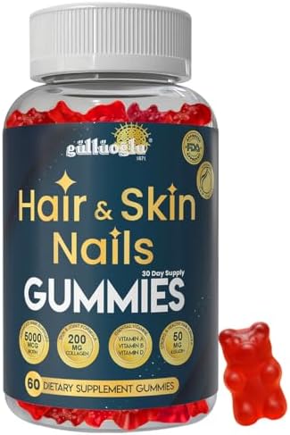 Gomitas SINCE 1871 GÜLLÜOGLU para Cabello, Piel y Uñas – Biotina 5000 mcg, Colágeno 200 mg y Queratina 50 mg – con MSM, Bambú y Vitaminas A, C, D, E - imagen 1
