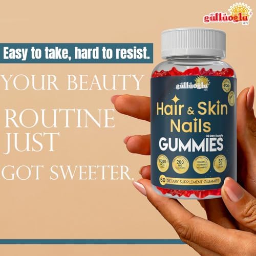 Gomitas SINCE 1871 GÜLLÜOGLU para Cabello, Piel y Uñas – Biotina 5000 mcg, Colágeno 200 mg y Queratina 50 mg – con MSM, Bambú y Vitaminas A, C, D, E - imagen 4