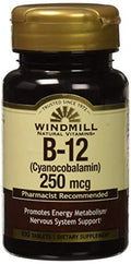 Tabletas de Vitamina B-12 250 MCG WMILL - 100 Unidades - imagen 1