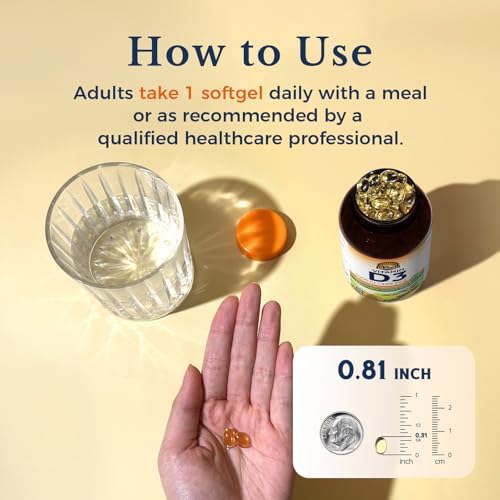 Vitalitown Vitamina D3 125 mcg (5000 UI) Alta Potencia para Huesos, Dientes, Corazón e Inmunidad, a Base de Aceite de Oliva, No GMO, Sin Gluten, 90 - imagen 6