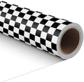 Papel de Regalo ZINTBIAL con Diseño de Bandera a Cuadros - Envoltura para Regalos de Autos de Carreras, Cumpleaños de Niños, Baby Shower - 17 - imagen 1